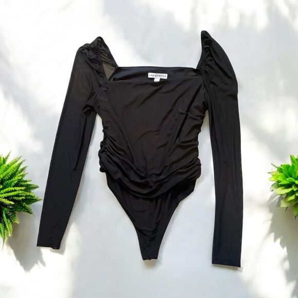 And Now This Puff Sleeve Ruched Bodysuit - L | Large - Picture 4 of 10